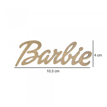 Aplique Escrita Barbie 10,5x4
