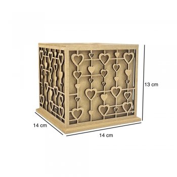 Caixa Embalagem Coração 14x14x13