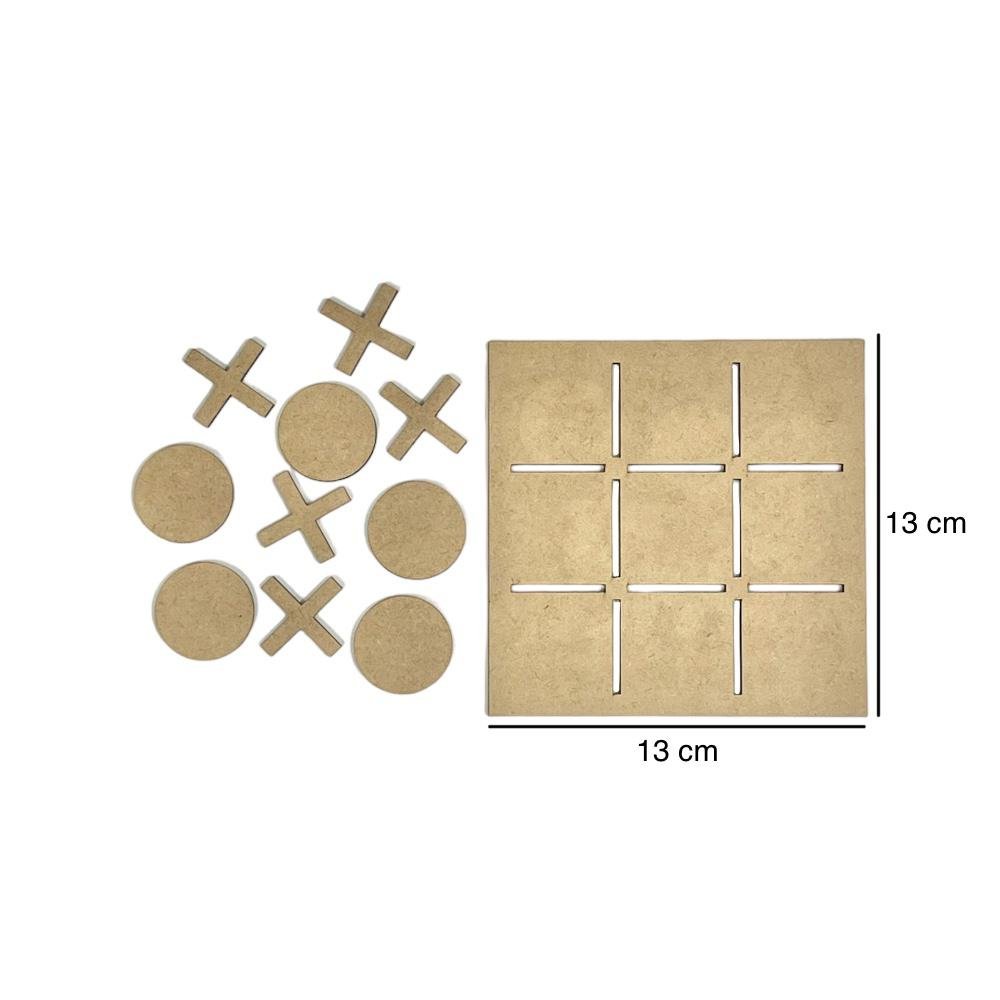 Jogo da Velha Tic Tac Toe em Madeira mdf