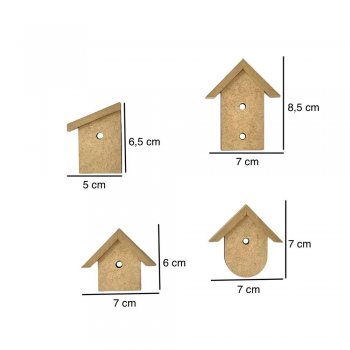 Kit De 4 Apliques De Casinha