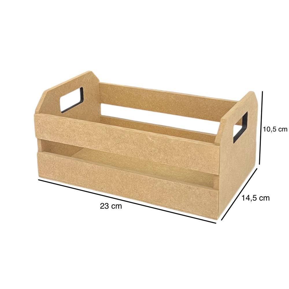 MDF na Web - cod: 3570 - Caixote Ripado Médio 23x14,5x10,5