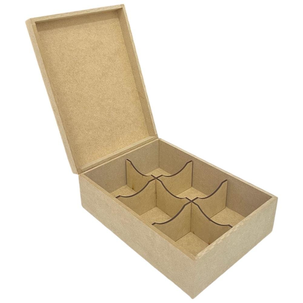 MDF na Web - cod: 2719 - Caixa De Chá Vertical Com 6 Divisões 18x25x9