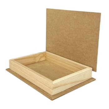 Caixa Frisada Em Pinus Com Dobradiça 27x20x5