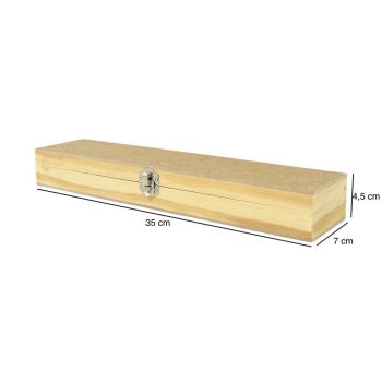 Caixa De Faca Em Pinus 35x7x4,5