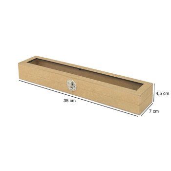 Caixa Para Faca Com Visor De Acrilico 35x7x4,5