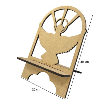 Porta Bíblia Com Recorte Divino Espírito Santo 30x20