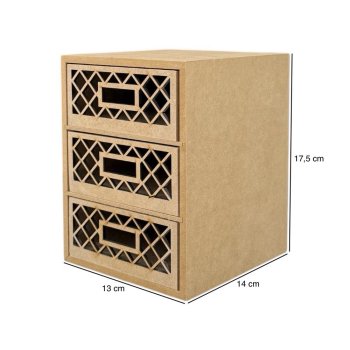 Mini Cômoda Arabesco 3 Gavetas