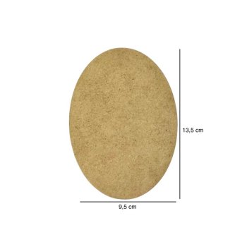 Placa Oval Lisa 3MM 13,5x9,5