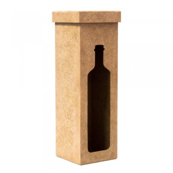 Caixa Porta Vinho Vazada Laser 35X10X10 Tampa Sapato