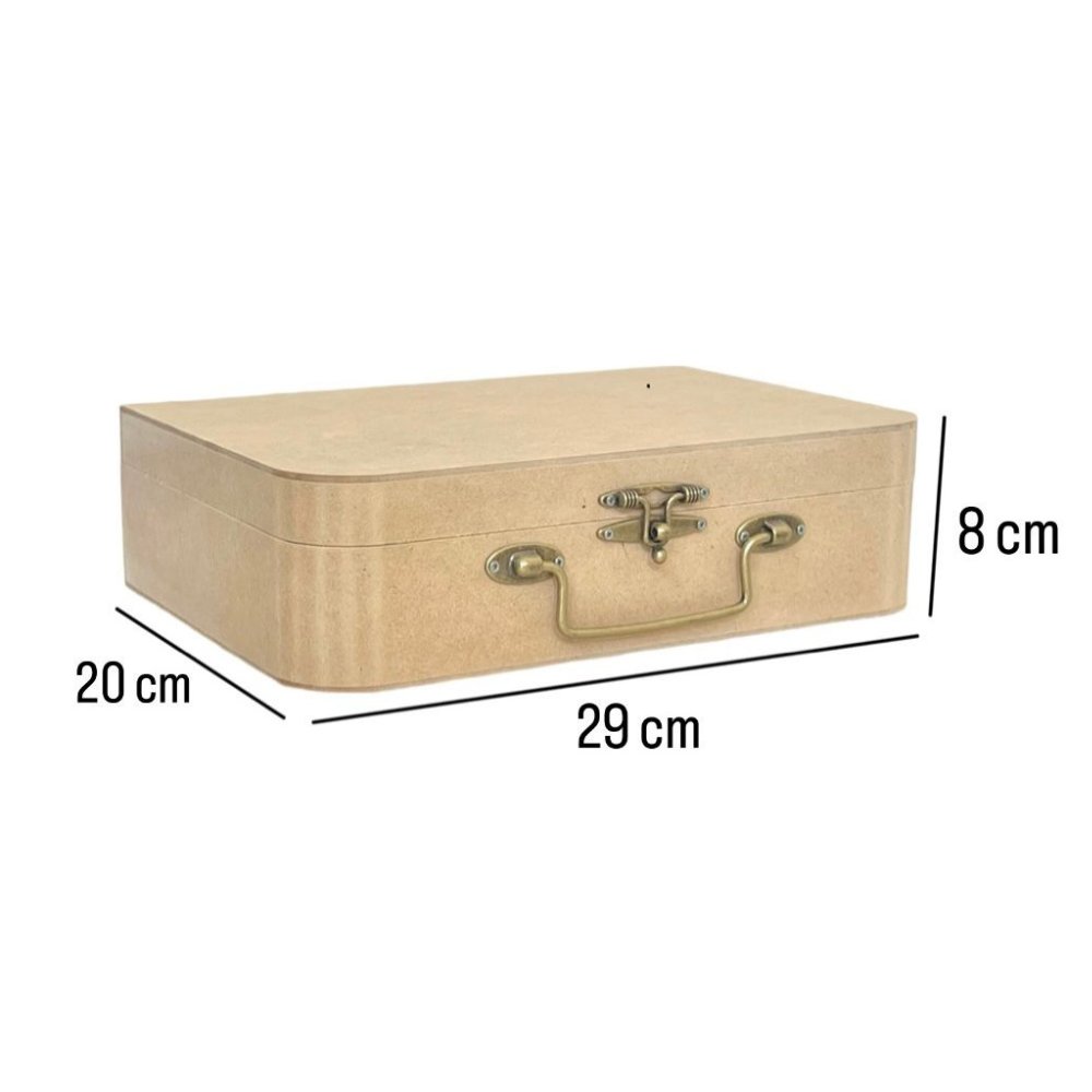 MDF na Web - cod: 3224 - Maleta Com Alça De Metal Pequena 29X20X8