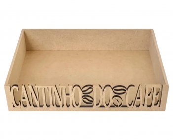 Bandeja Retangular Vazada Cantinho Do Café 35X25X7