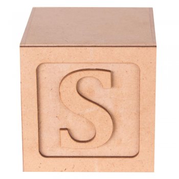 Cubo Letra "S" 8X8X8