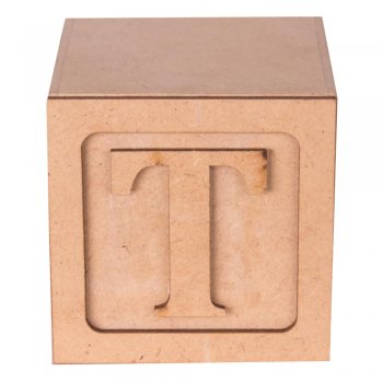 Cubo Letra "T" 8X8X8