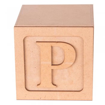 Cubo Letra "P" 8X8X8