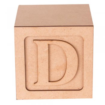 Cubo Letra "D" 8X8X8